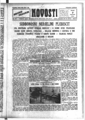 Novosti : 25,216(1931) / odgovorni urednik Aldo Mandl.