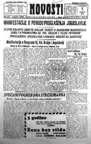 Novosti : 23,279(1929) / odgovorni urednik Aldo Mandl.