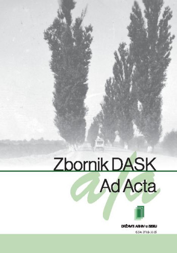 Ad acta : zbornik Državnog arhiva u Sisku : 5(2024) / glavna i odgovorna urednica Nela Kušanić