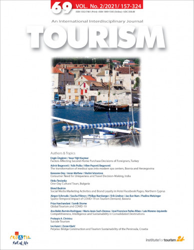 Tourism : international interdisciplinary journal : 69,2(2021) / editor-in-chief Josip Mikulić.