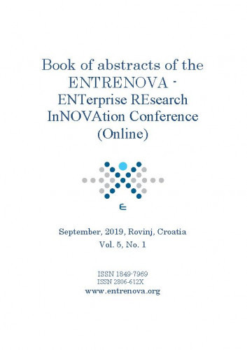 Book of abstracts of the ENTRENOVA – Enterprise Research Innovation Conference : 5,1(2019)   / editor-in-chief Mirjana Pejić Bach.