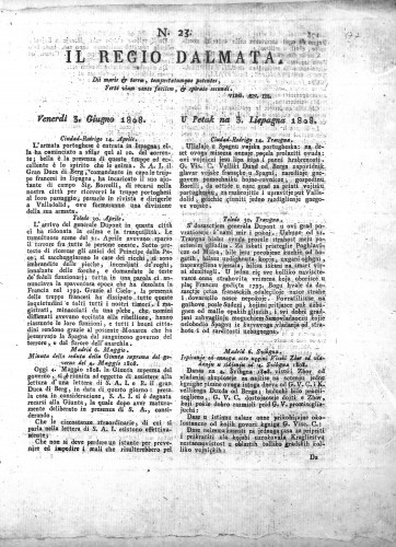 Il Regio Dalmata. : 23(1808)