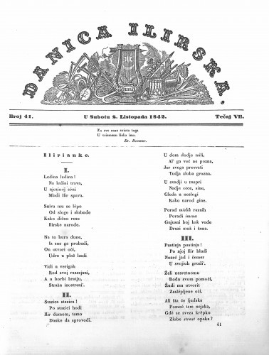 Danica ilirska : 8,41(1842) / učrednik Ljudevit Gaj.
