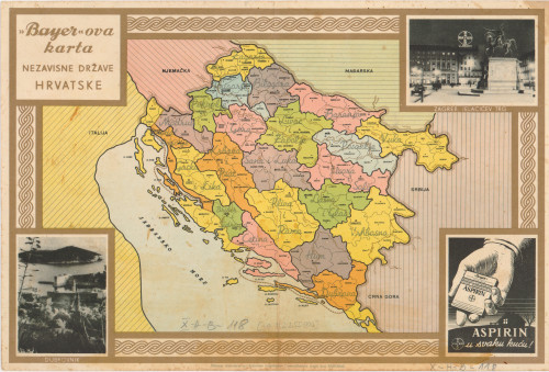 "Bayerova" karta Nezavisne Države Hrvatske. 