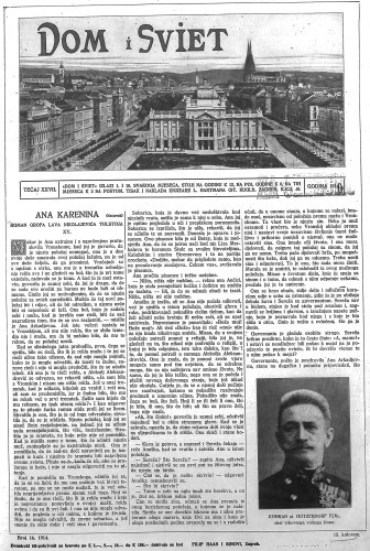 Dom i sviet   : ilustrovani list za zabavu, pouku i viesti dnevnih dogadjaja, javnom i društvenom životu, umjetnosti i znanosti, trgovini, obrtu, glazbi i kazalištu : 27,16(1914)  / urednik Stjepan Kugli.