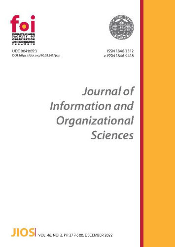 Journal of information and organizational sciences : 46,2(2022)  / editor-in-chief Nina Begičević Ređep.