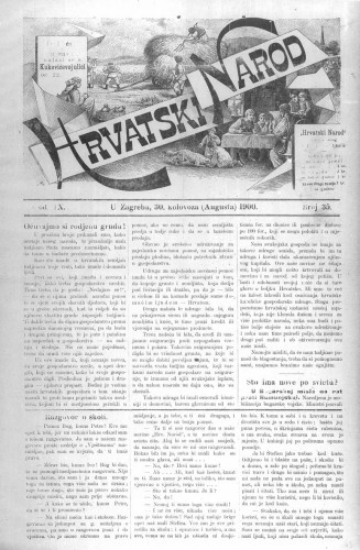 Hrvatski narod : 9,35(1900) / odgovorni urednik Ivan Ružić.