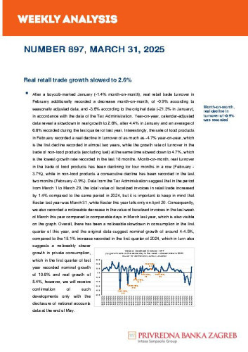 PBZ weekly analysis : 897(2025) / Privredna banka Zagreb.