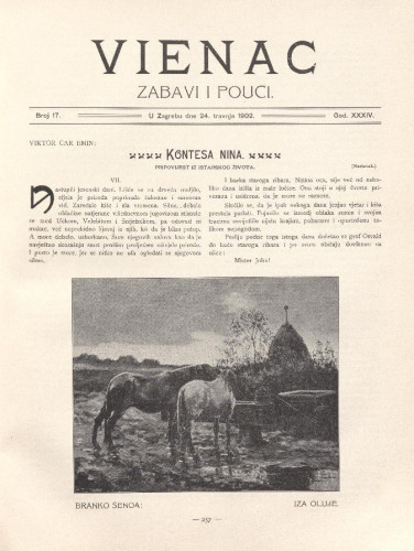 Vienac : zabavi i pouci. : 34,17(1902) / uredjuje Gjuro Arnold.