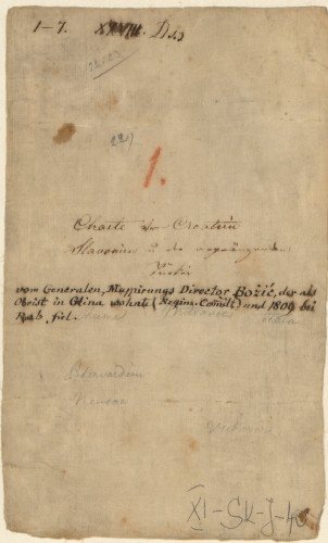 Charte von Croatien, Slavonien   / von Generalen mappirung Director Božić Obrist in Glina wohnte (Regim. Comidt.)... 1809.