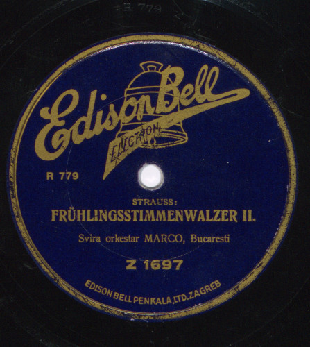 Frühlingsstimmenwalzer II.  / [Johann] Strauss ; svira orkestar Marco, Bucaresti.