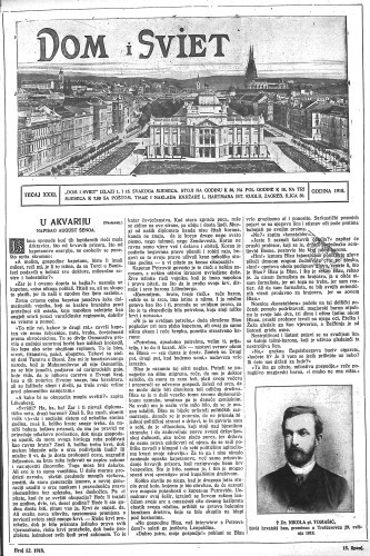 Dom i sviet  : ilustrovani list za zabavu, pouku i viesti dnevnih dogadjaja, javnom i društvenom životu, umjetnosti i znanosti, trgovini, obrtu, glazbi i kazalištu : 31,12(1918) / urednik Rudolf Kugli.