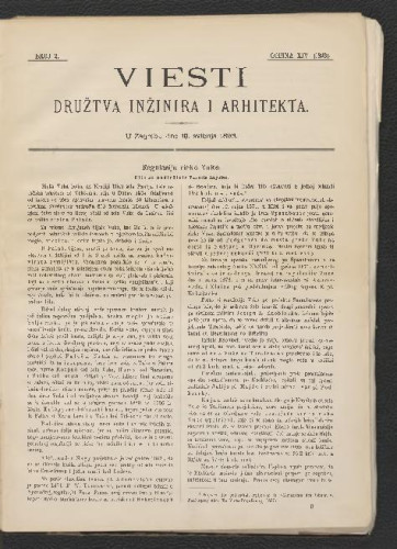 Viesti Družtva inžinira i arhitekta : 14,2(1893) / [urednik Janko Holjac].