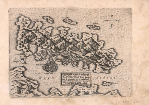 Curciola insula et citta nella Dalmatia   / Giovanni Francesco Camocio.