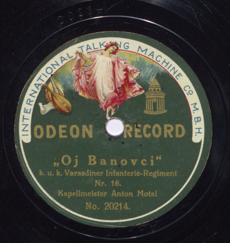 Oj Banovci : Marsch von [Ivo] Muhvič [i. e. Muhvić] / k. u. k. [kaiserische und koenigliche] Varasdiner Infanterie Regiment Nr. 16, Kapellmeister Anton Motal.