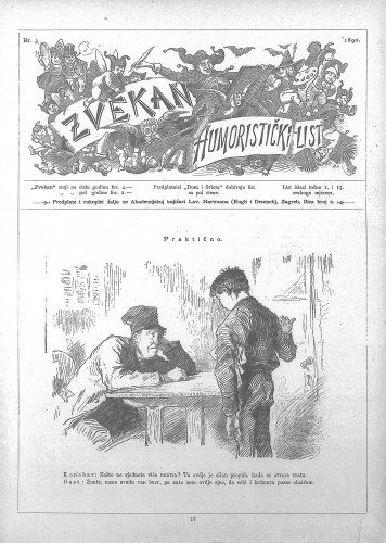 Zvekan   : humoristički list : 1,3(1890)  / [odgovorni urednik Ivan Lepušić].