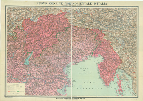 Nuovo confine Nord - Orientale d'Italia : trattati di S. Germano e di Rapallo / Istituto geografico de Agostini ; di Cesare Rossi.