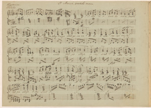 [O Maria, zvezda mora]  : pesmica na diku B. D. Marie / u mužiku stavljena po Ferdinandu Wiesner[u] ; od Antuna Sabolovića