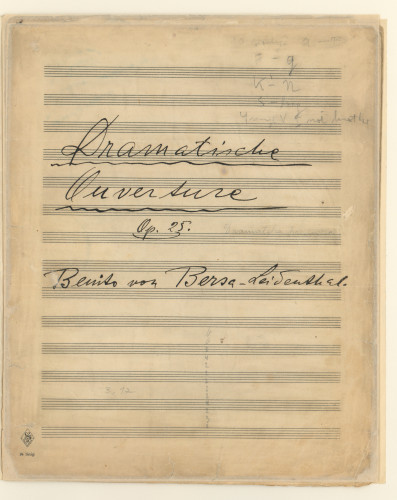 Dramatische Ouverture  : op. 25 / Benito von Bersa-Leidenthal