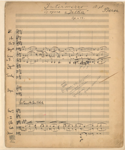 Intermezzo iz opere Jelka : op. 12 / B. [Blagoje] pl. Bersa.