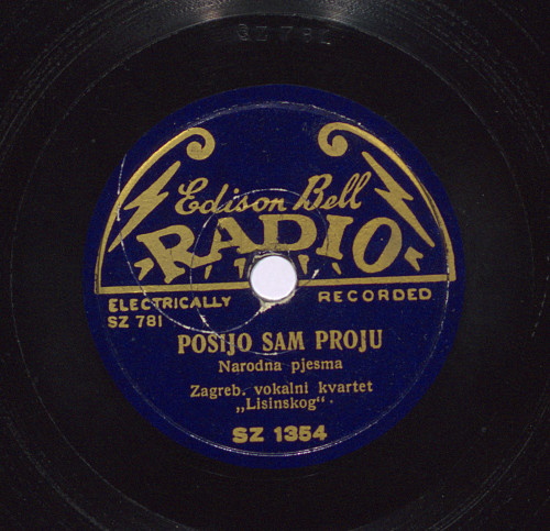 Posijo sam proju : narodna pjesma / Zagreb. vokalni kvartet 