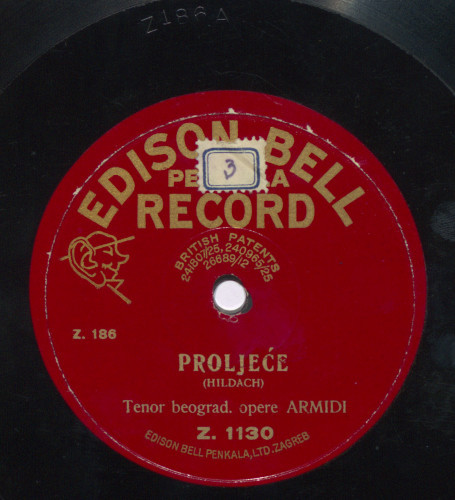 Proljeće / [Eugen] Hildach. Kradem ti se / Dobrić ; [izvodi] tenor beogradske opere [Armin] Armidi.