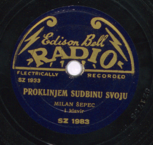 Proklinjem sudbinu svoju / [izvodi] Milan Šepec i klavir.