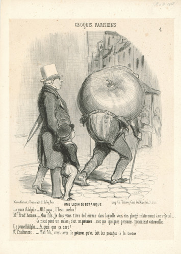 Une lecon de botanique : Croquis parisiens : [Honore Daumier].