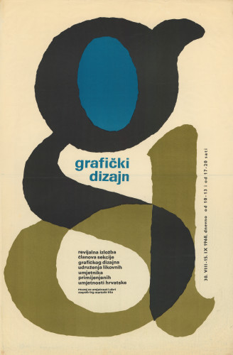 Grafički dizajn : revijalna izložba članova sekcije grafičkog dizajna udruženja likovnih umjetnika primijenjenih umjetnosti Hrvatske / F. [Ferdo] Bis