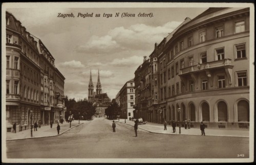 Zagreb : Pogled sa trga N (Nova četvrt).