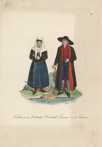 Tracht aus der Laibacher Vorstadt Tirnau vor 60 Jahern   / [Leopold] Zechmayer ; [prema Franz Kurz von Goldensteinu].