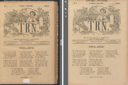 Trn (Zagreb). Tečaj 3, br. 7(1. travnja 1893)