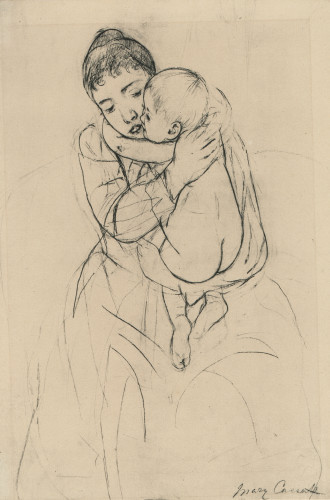 [Žena s djetetom] / faksimil  / Mary Cassatt.