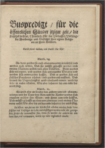 Buspredigt, für die öffentlichen Sünder jtziger Zeit, die falsche Brüder, Nemlich, für die Verlasser, Verleugker, Abtrünnige und Verfolger ihren einigen Religion an ihren Brüdern   / durch Nicol. Gallum und Matth. Fla. Illyr.