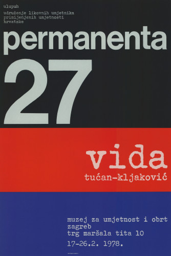 Permanenta 27 : Vida Tućan-Kljaković / [Ivan Picelj].