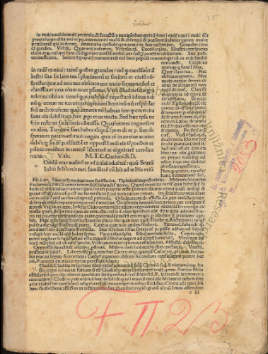 [Marcii Tullii Ciceronis Epistolarum Familiarium ad Lentulum Proconsulem Liber Primus] 