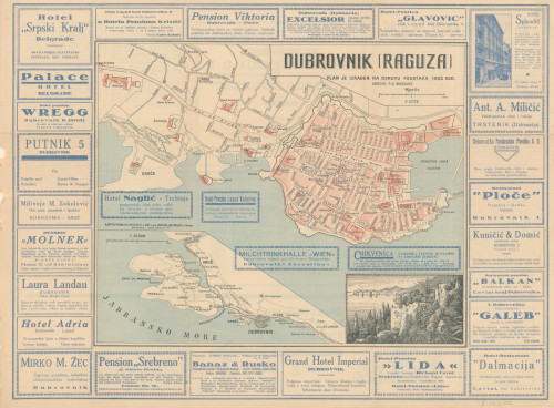 Dubrovnik (Raguza)  : plan je izrađen na osnovu podataka 1923.g.