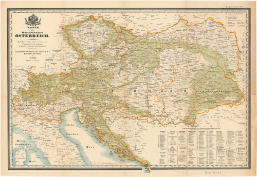 Karte des Kaiserthumes Österreich / herausgegeben von Geographen Franz Raffelsperger