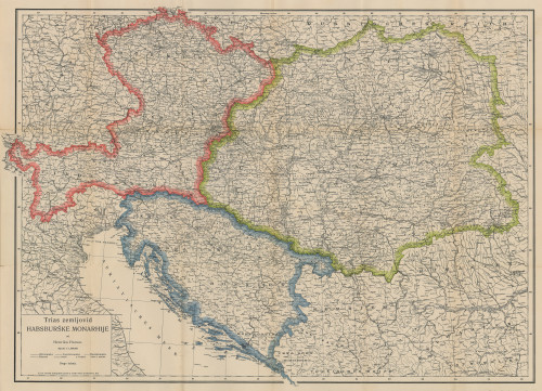 Trias zemljovid Habsburške monarhije   / C. i kr. dvorski kartografski zavod G. Freytag & Berndt ; od Henrika Hanau.