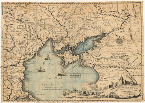 Nuova carta geografica per servire alla storia della guerra presente tra la Russia e la porta Ottomana.