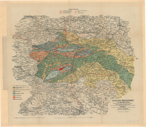 Geologische Übersichtskarte des Nördlichen Croatien  : Varasdiner, Belovarer und Kreutzer Comitate / C. M. Paul