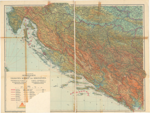 Freytag - Berndt's Generalkarte von Dalmatien, Bosnien und Hercegovina