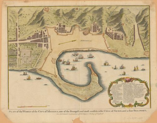 Plan of the works of the city of Messina  : one of the strongest and most considerable cities of Sicily and fine Sea Port / from Paul Rapin de Thoyras 