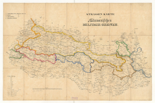 Strassen Karte der Slavonischen Militair Grenze. 
