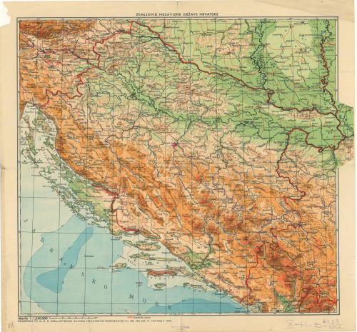 Zemljovid Nezavisne Države Hrvatske  : odobreno 14. travnja 1942.