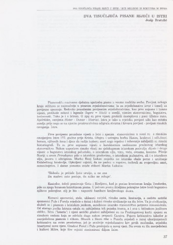 Dva tisućljeća pisane riječi u Istri / Josip Bratulić