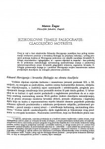 Jezikoslovni temelji paleografije : glagoljičko motrište / Mateo Žagar
