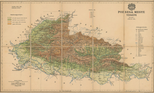 Pozsega megye térképe   / tervezte Gönczy Pál.