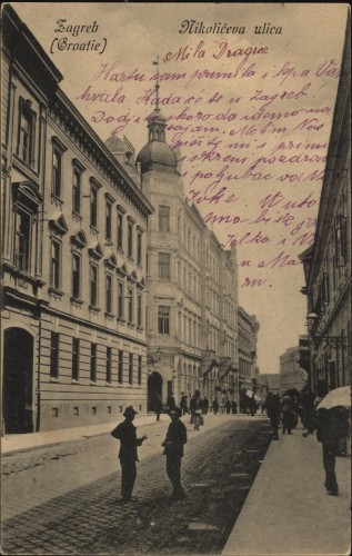 Zagreb (Croatie) : Nikolićeva ulica.
