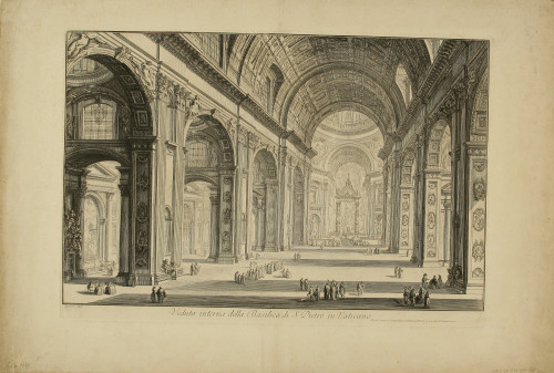 Veduta interna della Basilica di S. Pietro in Vaticano /[gravirao Giovanni Battista] Piranesi.